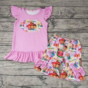 Boutique Cocomelon cute shorts set
